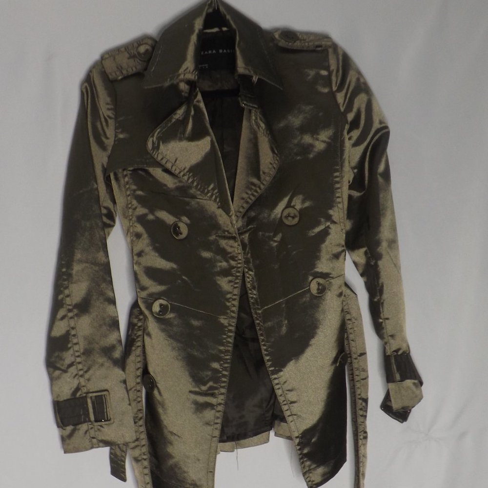 Zara Basic Double Breasted Coat Sz. Small - image 6